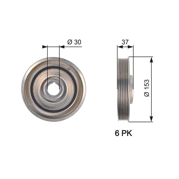 KRANK KASNAĞI FORD MONDEO-SMAX 07> PEUGEOT 407 04> 2.0 TDCİ - GATES - OEM 9M5Q