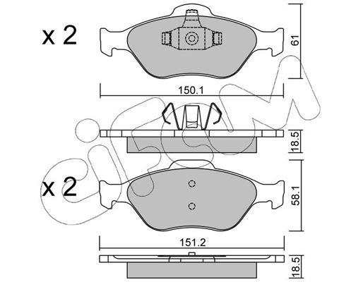 ÖN BALATA FIESTA 1.4TDCİ ABSLİ 00=> FUSION 02=> MAZDA 121 96=> MAZDA 2 03> - CIFAM - OEM TAMT2K021FSTL