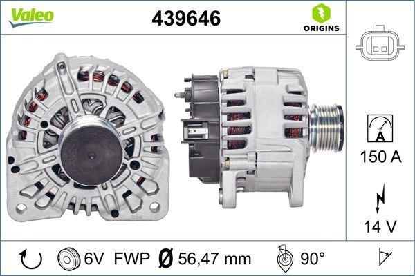 ALTERNATOR 14V 150A RENAULT CLIO III 05>10 CLIO IV 12> FLUENCE 10> KANGOO II 08> LAGUNA III 07>15 MEGANE II 02>08 MEGANE III 09>15 MEGANE IV 16> DUSTER II 17> 1.5dCi - VALEO - OEM 231000026R