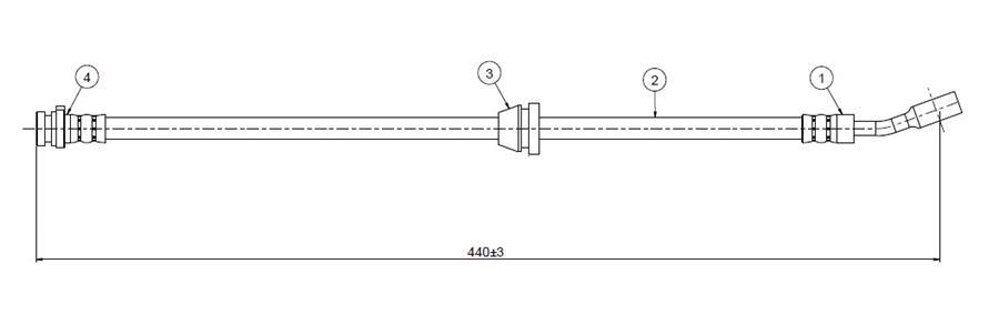 FREN HORTUMU ön Matiz 800 98 - CAVO - OEM D96316525