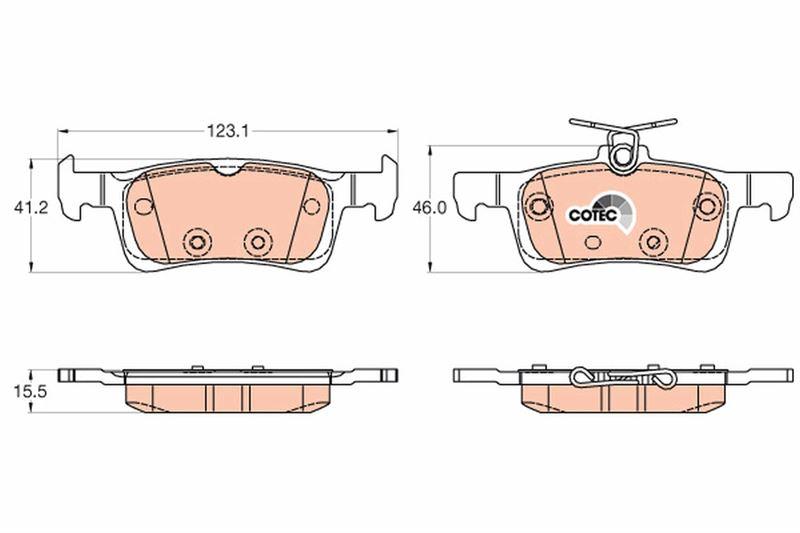FREN BALATASI ARKA P308 2014 - DISK CAPI: 249 MM MANUEL EL FRENI - TRW - OEM 1610814180