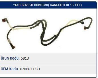YAKIT BORUSU RENAULT KANGOO III 1.5 DCI 09=> - MASTER - OEM 8200811721
