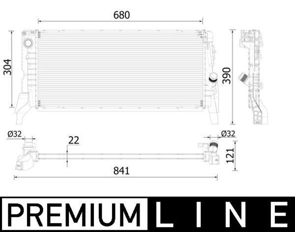 MOTOR SU RADYATORU BMW B37 B47 F45 F46 F48 . MINI F54 F55 F56 F57 F60 - MAHLE - OEM 17117617630