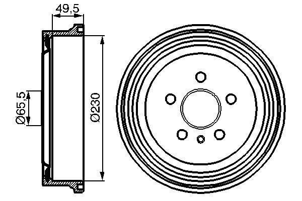 ARKA KAMPANA VECTRA B 1.6-2.0 (95-02)- ZAFIRA A 1.6-1.8-2.0 (99-05) - BOSCH - OEM 568060