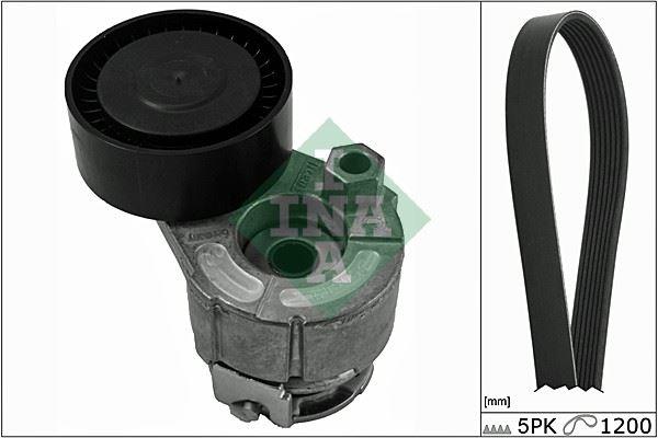ALTERNATÖR GERGİ KİTİ (KÜTÜKLÜ) RENAULT CLIO II 98>05 KANGOO 01> MEGANE II 02>08 MODUS 04> 1.4 16V-1.6 16V-1.5dCi (5PK1200) - INA - OEM 8200034396