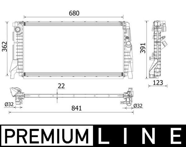 MOTOR SU RADYATORU BMW B38 B48 F40 F52 F44 F45 F46 F48 F49 F39 . MINI F54 F55 F56 F57 F60 - MAHLE - OEM 17118645782