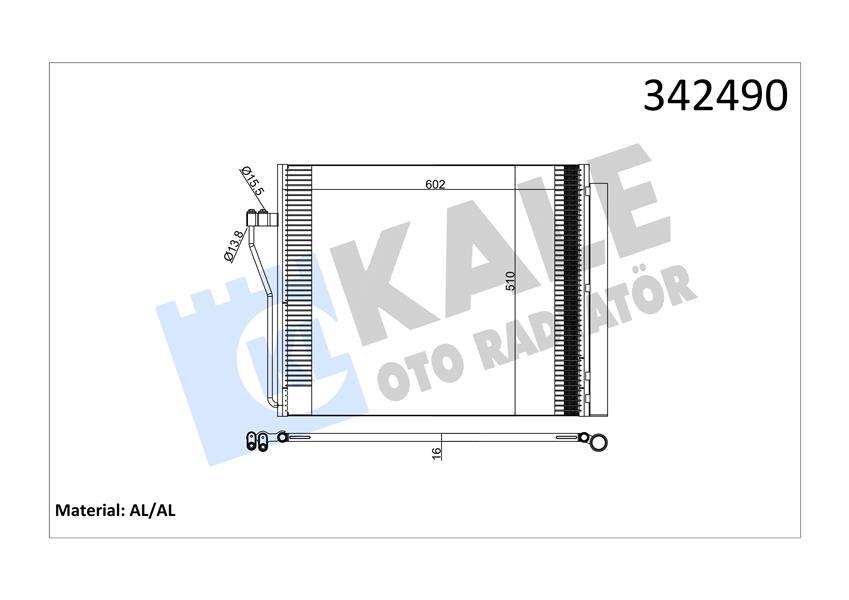 KLIMA RADYATORU BMW F06 F01 F02 F04 - KALE - OEM 64509109724