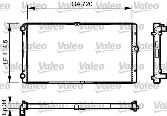 RADYATOR TRANSPORTER — VALEO VAL-732177 - VALEO - OEM 7D0121253A