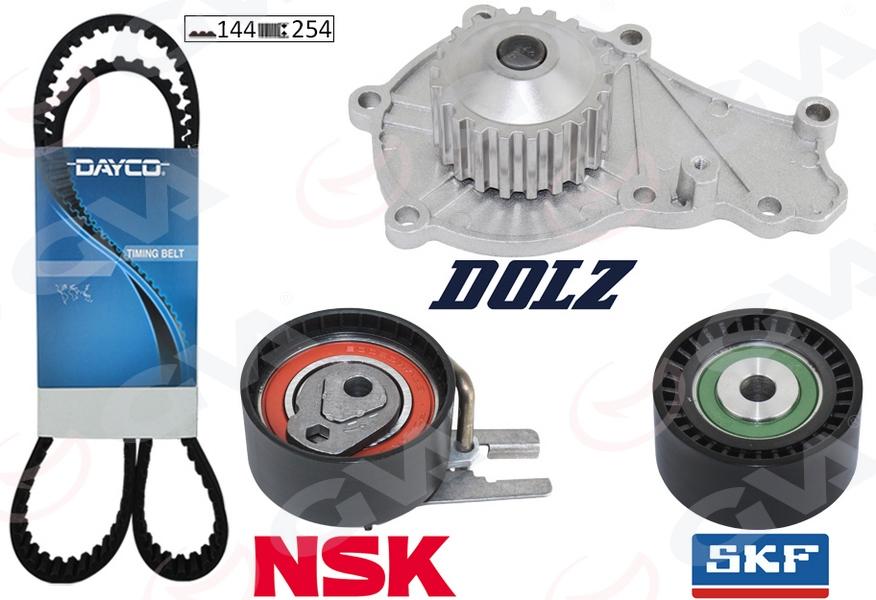 EKSANTRİK GERGİ KİTİ + DEVİRDAİM (144 DİŞ EURO4) P206-P307-C1-C2-C3-BIPPER -NEMO-XSARA 1.4 HDİ FIESTA FUSION 02>08 1.4 TDCI (2S6Q8A615AB-2S6Q8591BA) - GVA - OEM 2S6Q8B596AB