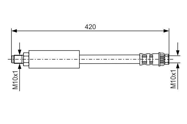 FREN HORTUMU. 420.00 MM — BOSCH 1987476535 - BOSCH