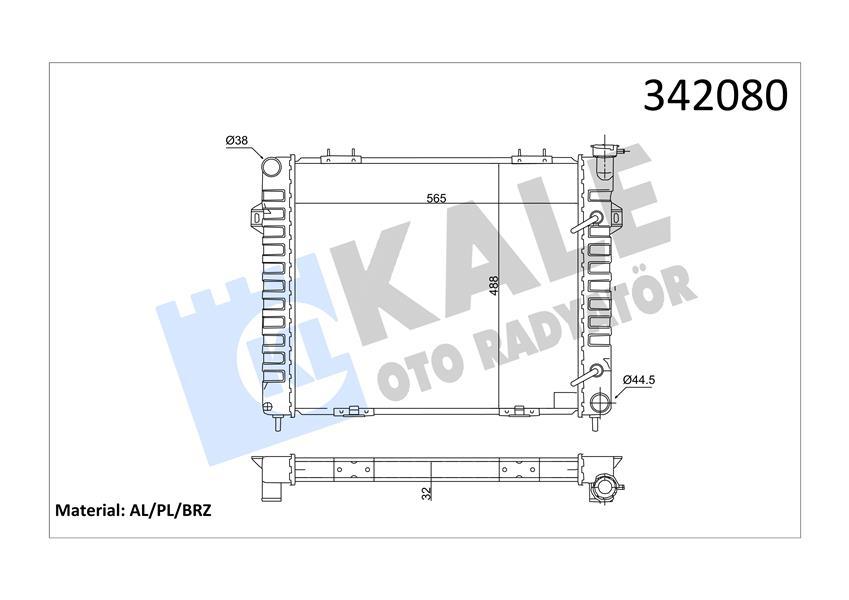 RADYATOR GRAND CHEROKEE 5.2 I 4X4 5.9I 4X4 (92-99) (AT) AL PL BRZ - KALE - OEM 4734104