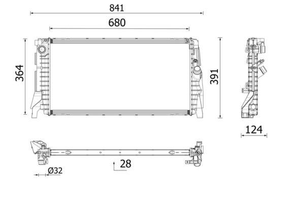 MOTOR SU RADYATORU BMW B38 B48 F40 F52 F44 F45 F48 F49 F39 . MINI F54 F55 F56 F57 F60 - MAHLE - OEM 17118645783