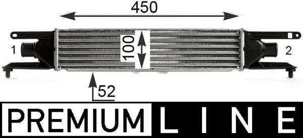 Ladeluftkühler FIAT GRANDE PUNTO 1.3 - MAHLE