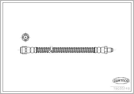 FREN HORTUMU ARKA MERCEDES W204 S204 C204 S212 C207 W220 X204 R230 - CORTECO - OEM A2044201048
