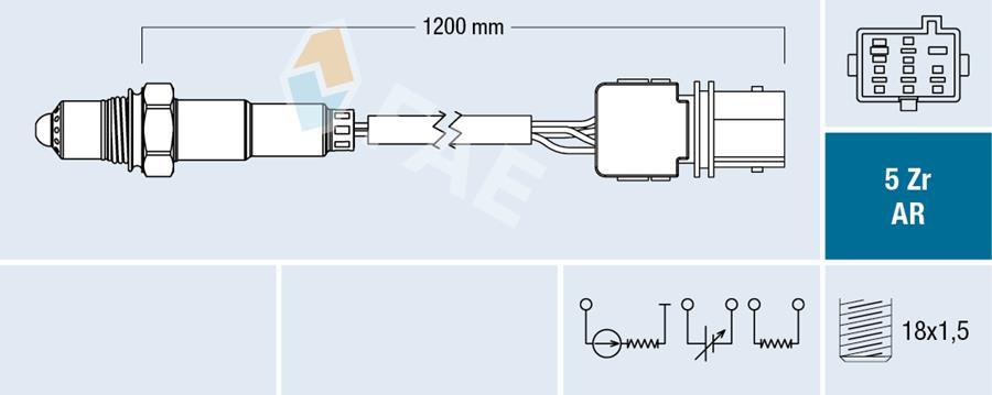 OKSİJEN SENSÖRÜ SAĞ VOLVO S80 3.0T6 (2001-2006) XC90 T6 (2002=>2006) - FAE - OEM 8642738
