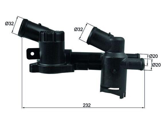 TERMOSTAT (89 ºC) AUDI A1 A3 SEAT LEON IBIZA SKODA FABIA OCTAVIA VOLKSWAGEN POLO 10- GOL - MAHLE TERMOSTAT - OEM 03F121111A