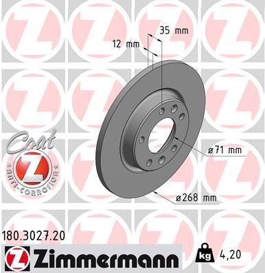 ARKA FREN AYNASI ASTRA L 21>-COMBO E 19> GRANDLAND 17> P308 14>21 P508 18> P3008 16> PARTNER-BERLINGO-RIFTER 19> P408 22> C4 13> TOYOTA PROACE CITY 19> (268x71x35x5DL DOLU) - ZIMMERMANN - OEM 1609582880