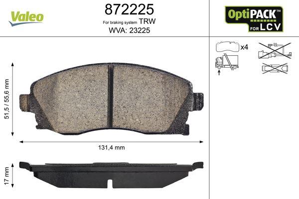ÖN BALATA (LCV) COMBO C-CORSA C 1.3-1.7 CDTI 01=> MERIVA 03=> TIGRA 04=> - VALEO - OEM 1605081