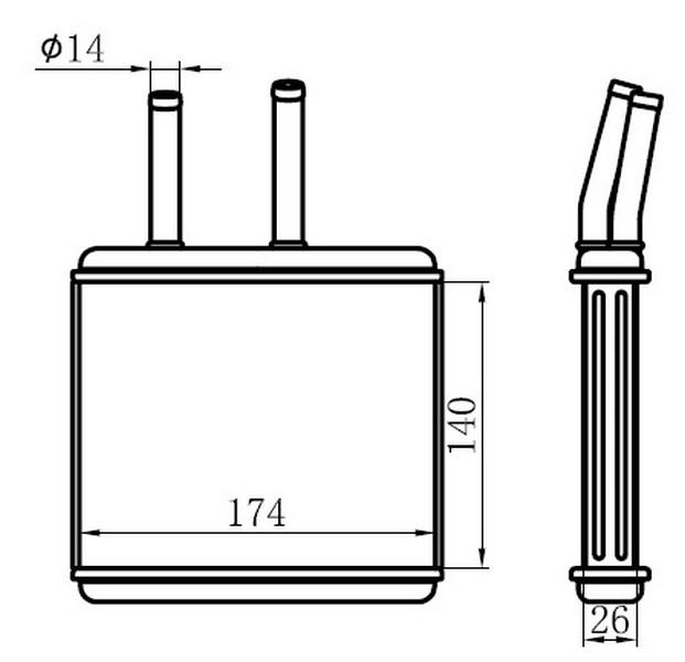 KALORİFER RADYATÖRÜ BRAZİNG SUZUKI SWİFT (140X174X26) (OTO.-MEK.) - ORIS - OEM 7412060B00