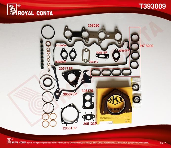 MOTOR TAKIM CONTA (SKT KEÇELİ/SUB.LASTİKLİ/SKC`SİZ) DOBLO-PUNTO 1.9 DZL - ROYAL