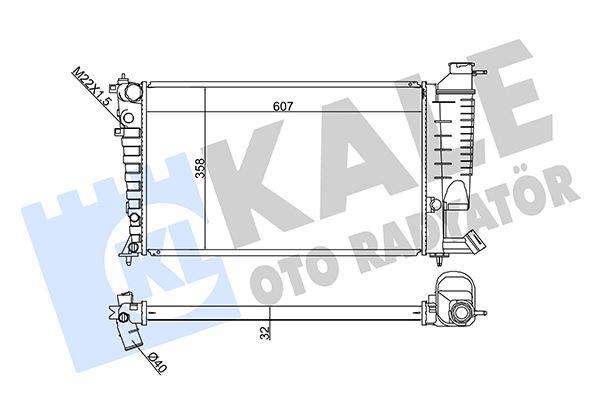 RADYATOR XSARA ZX - 306 1.8-2.0 97=> AL PL BRZ - KALE - OEM 133046
