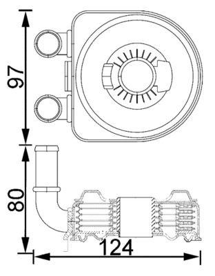 Ölkühler Citreon Berlingo. C4.C5. - MAHLE