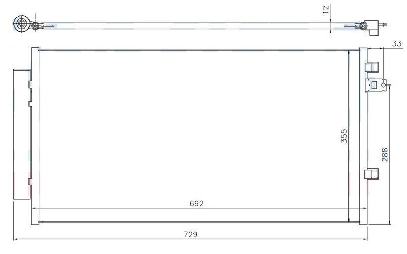 KLİMA KONDENSERİ FIAT 500X 14> JEEP RENEGADE 14> - ORIS - OEM 51966751