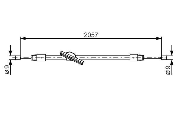 FREN HALATI ON MERCEDES W204 S204 C204 C207 - BOSCH - OEM A2044201485