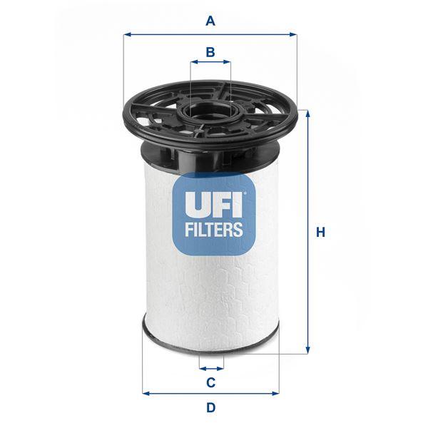 YAKIT FİLTRESİ PEUGEOT BOXER-CITROEN JUMPER 2.3 HDI FIAT DUCATO 10> 2.3D F1A Euro6 140/160PS ALFA ROMEO GIULIA 2.2D 15> - UFI - OEM 1686521980