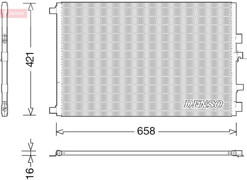 CONDENSER. AİR CONDİTİONİNG RENAULT GRAND SCÉNIC II (04-09) - DENSO - OEM 8200325004