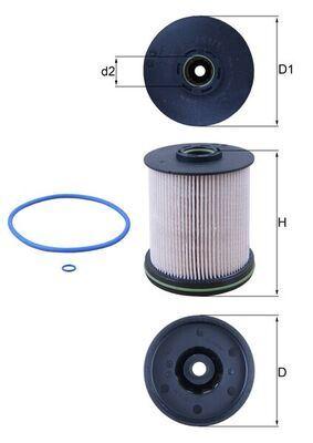 (KX491D) YAKİT FİLTRESİ ASTRA K 1.6 CDTİ 15=> (B16DTE-B16DTH-B16DTI) - MAHLE - OEM 13539108