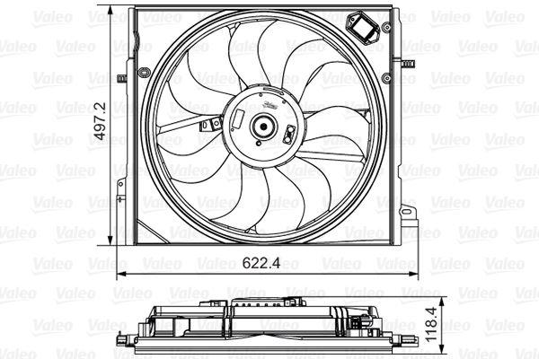 FAN MOTORU KADJAR 1.5DCI-1.6DCI-1.6DCI 4x4 15=> - VALEO - OEM 214814EB0A