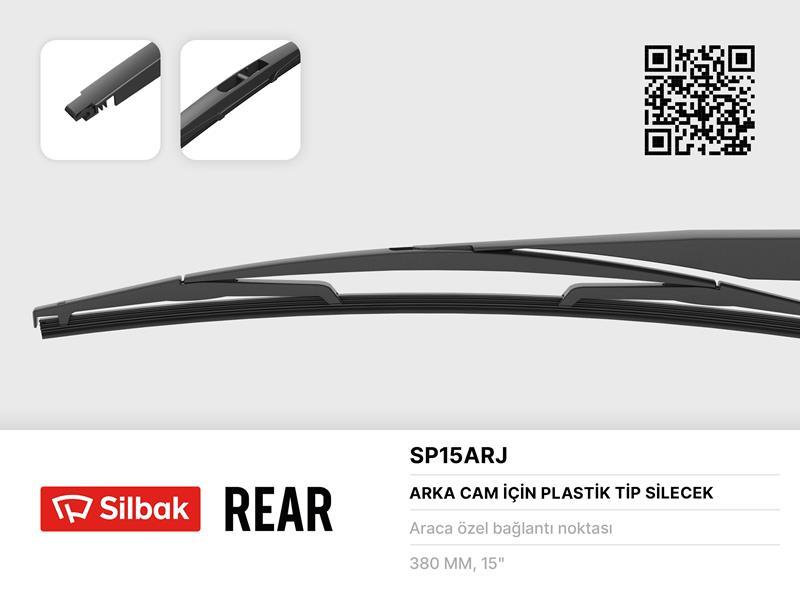 SİLECEK SÜPÜRGESİ ARKA PLASTİK TİP 380MM SUBARU IMPREZA [G12;G22] (06/17>) - SILBAK