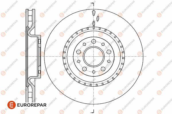 ÖN FREN AYNASI FIAT 500 L 13> DOBLO 10> OPEL COMBO 12> (305x28x45.8) HAVALI 5 DELİK - EUROREPAR - OEM 51854567