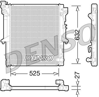 RADİATOR. ENGİNE COOLİNG MITSUBISHI L 200 / TRITON (05-15) - DENSO - OEM MN135033
