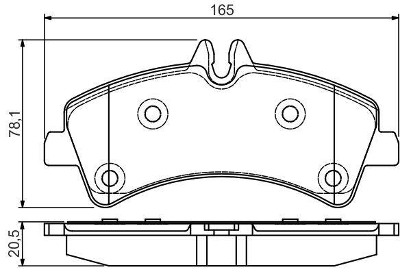 FREN BALATASI ARKA MERCEDES SPRINTER B906 . VW CRAFTER 30-35-50 CIFT TEKER - BOSCH - OEM A0044208120