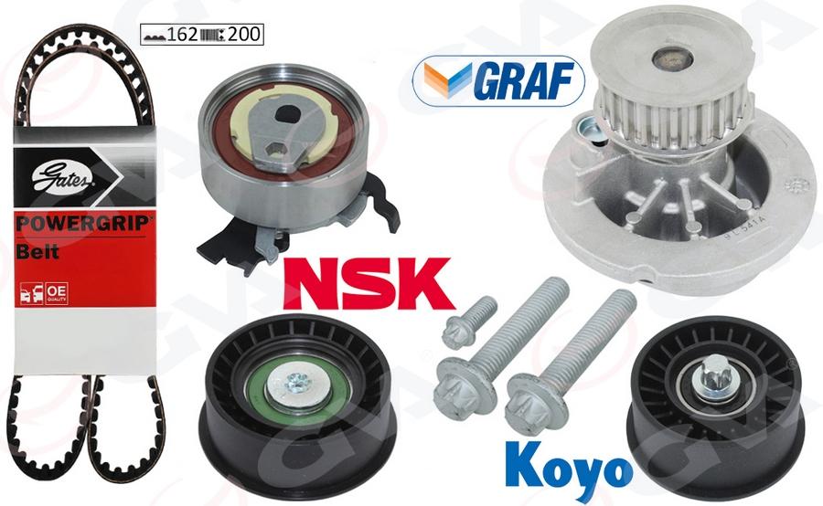 DEVİRDAİMLİ EKSANTRİK GERGİ KİTİ ASTRA G-CORSA C-VECTRA C-MERIVA A-ZAFIRA A 1.4-1.6-1.8 16V Z16-14XE - GVA - OEM 95518060