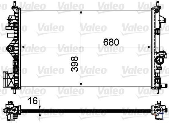 SU RADYATORU INSIGNIA A 1.6 1.8 2008-2017 - VALEO - OEM 1300292