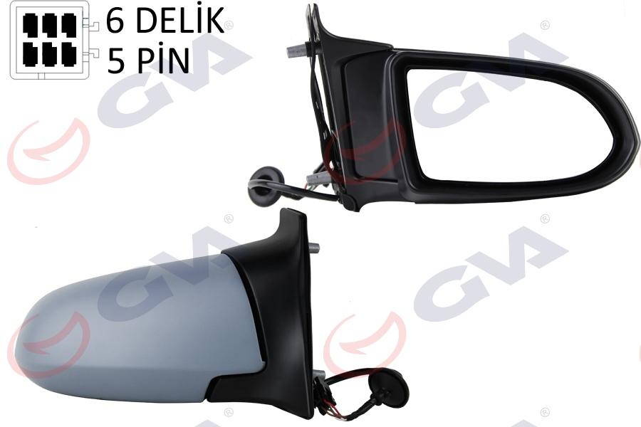 DIŞ DİKİZ AYNASI SAĞ ZAFIRA A 99> ELEKTRİKLİ+ISITMALI+ASTARLI+KONVEKS 5 FİŞ VM-169EHPR 1207187 - GVA - OEM 6428106