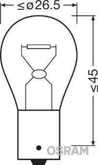AMPUL 12V 93 SİNYAL 21W (TEK DUY) - OSRAM