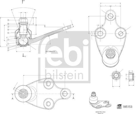 ROTİL ÖN SALINCAK PEUGEOT P508 II 18> P408 22> DS7 CROSSBACK 18> - FEBI - OEM 9815396280