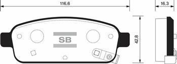 ARKA FREN BALATASI ASTRA J 09> MOKKA 12> ZAFIRA C 12> CRUZE 09> TRAX 11> AVEO HB 13> - SANGSIN - OEM 95516192