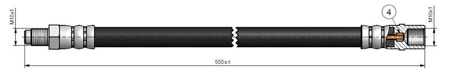 FREN HORTUMU ON MERCEDES W169 W245 - CAVO - OEM A1694280035