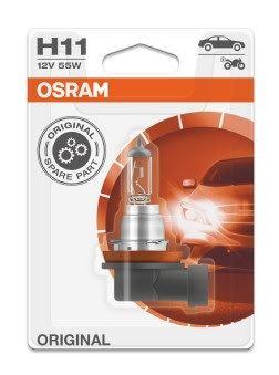 BLİSTER AMBALAJ - AMPUL H11 12V 55W PGJ19-2 TEK TELLI FAR VE SIS MASTER-MOVANO 10=> - OSRAM