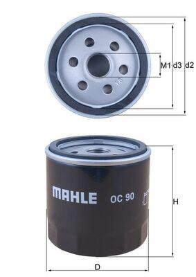 (x) YAĞ FİLTRESİ ASTRA-CORSA-VECTRA-OMEGA-KADETT OPEL TÜM MOD. (86-02) - MAHLE - OEM 650104
