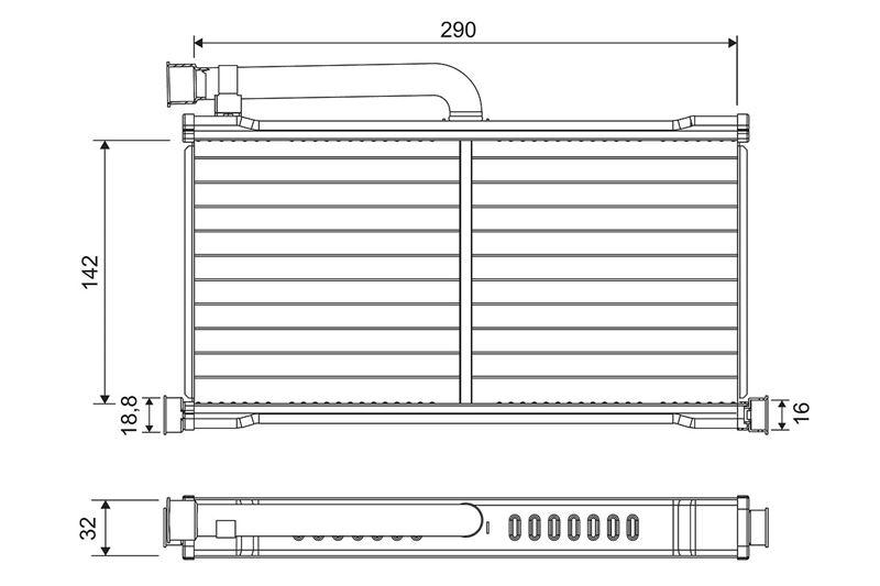 KALORIFER RADYATORU A6 3-SERIES - VALEO - OEM 4F0820031D