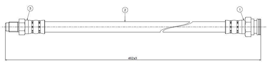FREN HORTUMU ön BX 82-93 — CAVO C800565A - CAVO - OEM 95632790