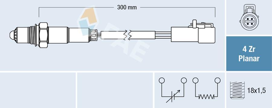 OKSIJEN SENSORU FOCUS CMAX 04> FOCUS II 05> VOLVO C30 (07 12) S40 04> S80 I 03>06 XC90 I (275) 2.5 T - FAE - OEM 3M519F472CB