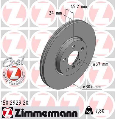 FREN DISKI ON BMW F40 F44 F45 F46 F48 F39 F70 F74 U06 U10 U11 U12 . MINI F54 F55 F56 F57 F60 F65 F66 - ZIMMERMANN - OEM 34116799351