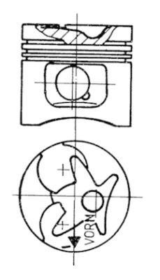 PISTON + SEGMAN 0.50 87.50mm MERCEDES OM601 OM602 OM603 W201 W124 W202 W463 - KOLBEN - OEM A6010302217